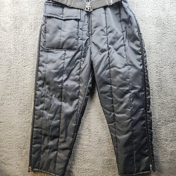 Vintage Snowmobile Suit Men's Large Tall Navy Blue One Piece Belted USA Made 70s - Picture 13 of 16